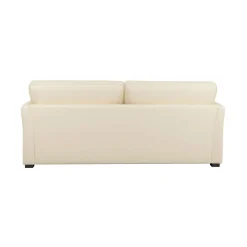 Canapé convertible tissu coton déhoussable Marbella - Beige - 3 places
