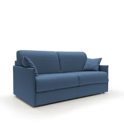 Canapé convertible tissu déhoussable Arthur - Bleu - Grand 3 places