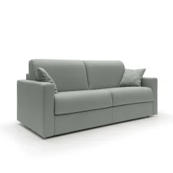 Canapé convertible tissu déhoussable Aubin - Gris - 3 places