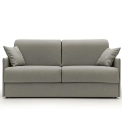 Canapé convertible tissu déhoussable Arthur - Taupe - Grand 2 places