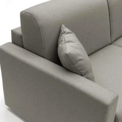 Canapé convertible tissu déhoussable Aubin - Taupe - Grand 3 places