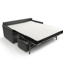 Canapé convertible tissu déhoussable Arthur - Anthracite - Grand 3 places
