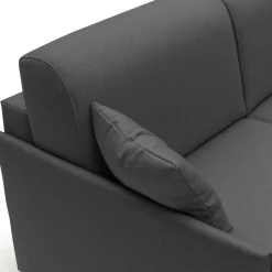 Canapé convertible tissu déhoussable Arthur - Anthracite - Grand 3 places