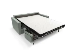 Canapé convertible tissu déhoussable Aubin - Gris - Grand 2 places