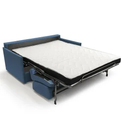 Canapé convertible tissu déhoussable Arthur - Bleu - 3 places