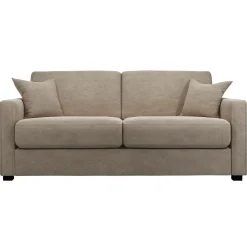 Canapé convertible tissu Parme - Grège - 3 places