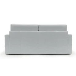 Canapé convertible tissu recyclé déhoussable Aubin - Gris Clair - Grand 3 places