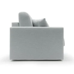 Canapé convertible tissu recyclé déhoussable Aubin - Gris Clair - Grand 3 places