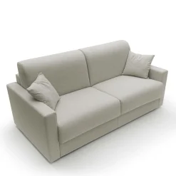 Canapé convertible tissu recyclé déhoussable Aubin - Lin - Grand 2 places