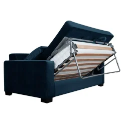 Canapé convertible velours Octave - Bleu