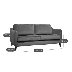 Canapé convertible velours Prince - Gris