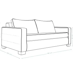 Canapé convertible velours Octave - Vert Emeraude