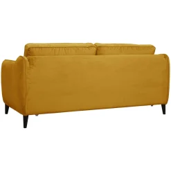 Canapé convertible velours Prince - Moutarde