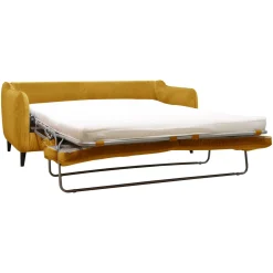 Canapé convertible velours Prince - Moutarde
