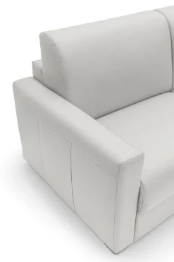 Canapé cuir Aubin - Blanc - 3 places