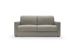 Canapé cuir Aubin - Cappuccino - 3 places