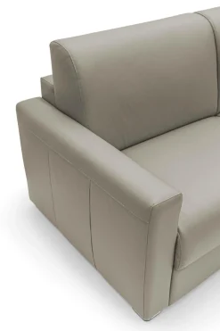 Canapé cuir Aubin - Cappuccino - 3 places