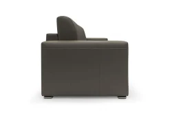 Canapé cuir Aubin - Chocolat - Grand 2 places