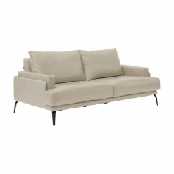 Canapé cuir Basile - Sable - 3 places