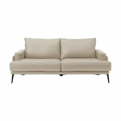Canapé cuir Basile - Sable - 3 places