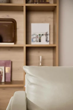 Canapé cuir Basile - Sable - 3 places