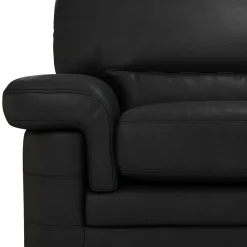 Canapé cuir Melbourne - Noir - 3 places