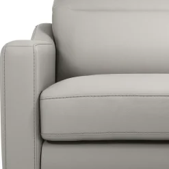 Canapé cuir têtières relevables Ben - Blanc - Grand 3 places