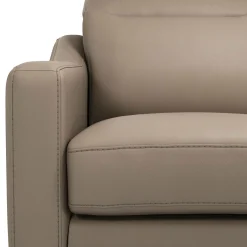 Canapé cuir têtières relevables Ben - Tourterelle - Grand 2 places