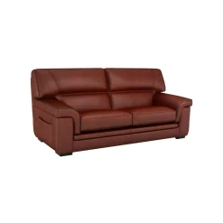 Canapé cuir Valentina - Brandy - 3 places