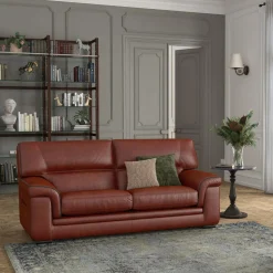 Canapé cuir Valentina - Brandy - 3 places