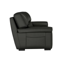 Canapé cuir Valentina - Noir - 2 places