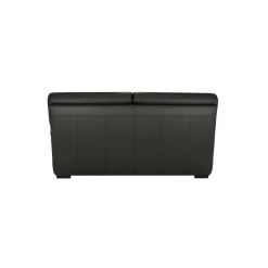 Canapé cuir Valentina - Noir - 2 places
