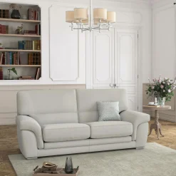 Canapé cuir Vittoria - Blanc - 3 places