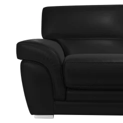 Canapé cuir Vittoria - Noir - 3 places