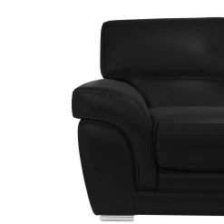 Canapé cuir Vittoria - Noir - 2 places