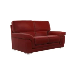 Canapé cuir Vittoria - Rouge - 2 places