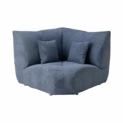 Canapé d'angle modulable tissu Benny - Bleu