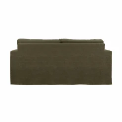 Canapé lin déhoussable Martigues - Vert Kaki - 3 places