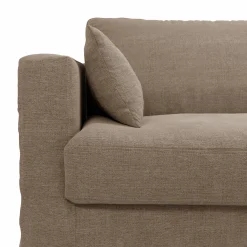 Canapé lin déhoussable Martigues - Naturel - 3 places