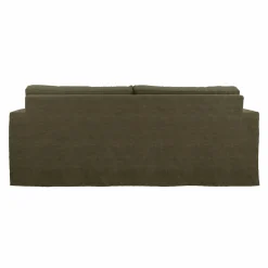Canapé lin déhoussable Martigues - Vert Kaki - 4 places