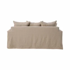 Canapé lin déhoussable Moëze - Naturel - 4 places