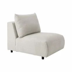 Canapé panoramique tissu Solal - Beige - Méridienne gauche