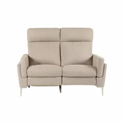 Canapé relax électrique tissu Boston - Naturel - 2 places - relax à gauche