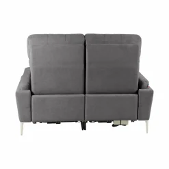 Canapé relax électrique tissu Boston - Ardoise - 2 places