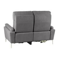 Canapé relax électrique tissu Boston - Ardoise - 2 places