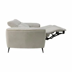 Canapé relax électrique tissu Marco - Gris Perle - 3 places