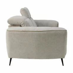 Canapé relax électrique tissu Marco - Gris Perle - 3 places