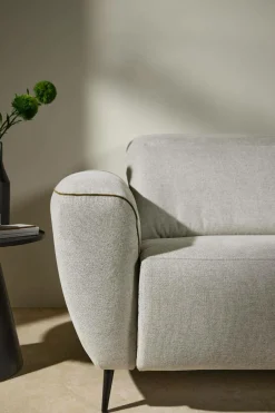 Canapé relax électrique tissu Marco - Gris Perle - 3 places