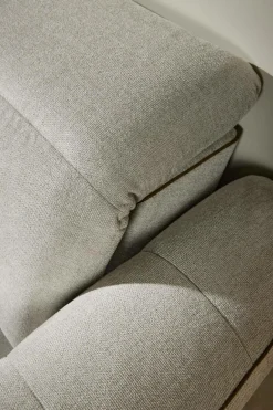 Canapé relax électrique tissu Marco - Gris Perle - 3 places