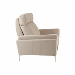 Canapé relax électrique tissu Boston - Naturel - 2 places - relax à droite